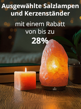 Ausgewählte Salzlampen und Kerzenständer mit einem Rabatt bis zu 28% | BEWIT.love