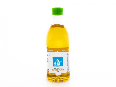BEWIT Olej słonecznikowy w jakości BIO, dezodoryzowany
