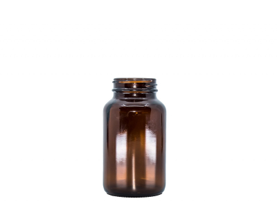 BEWIT Üvegpalack barna fényes 200 ml, széles nyakkal