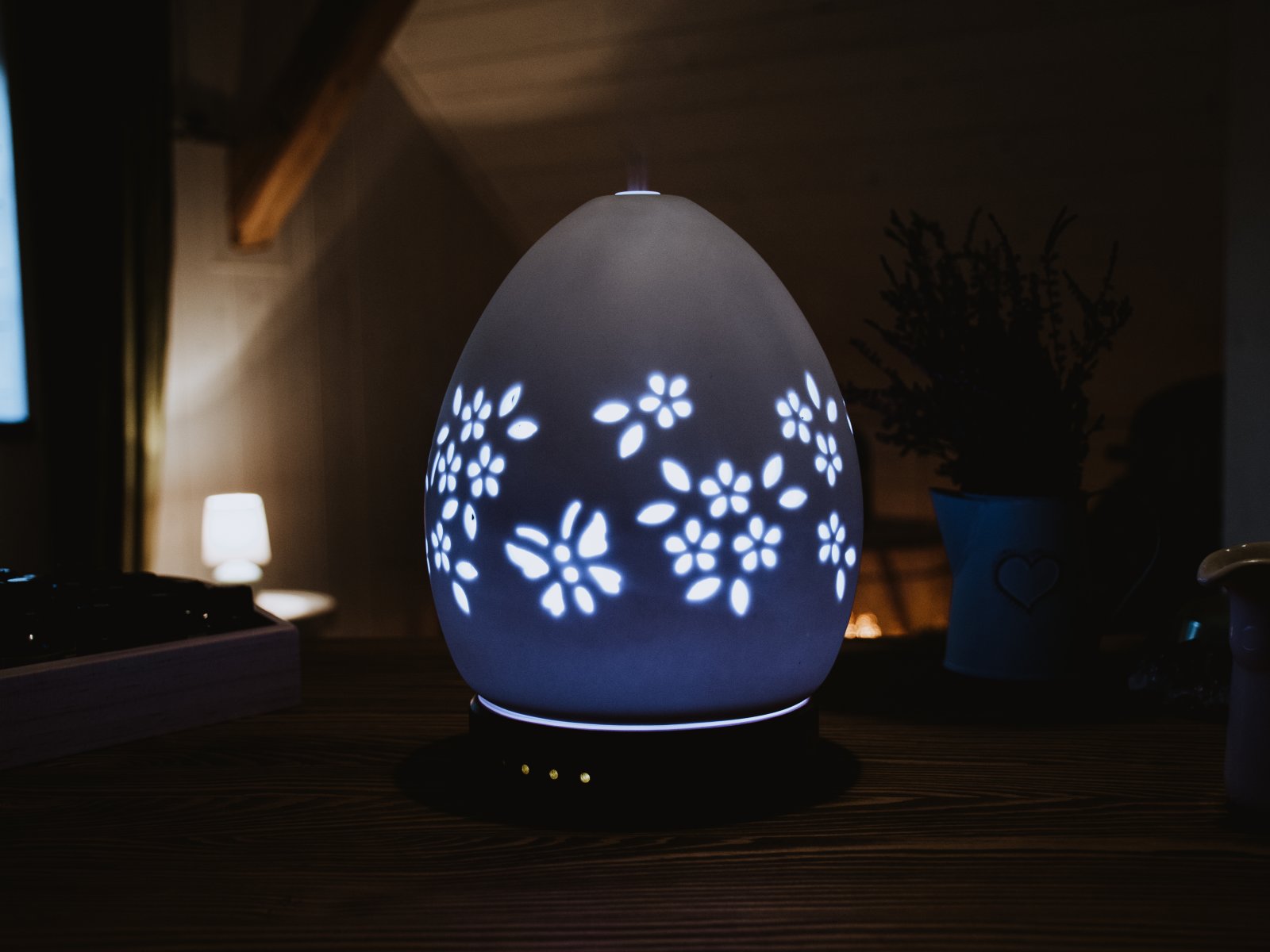 BEWIT Aroma diffuser EGG butterflies, bamboo - Ultrasonic diffuser - 7