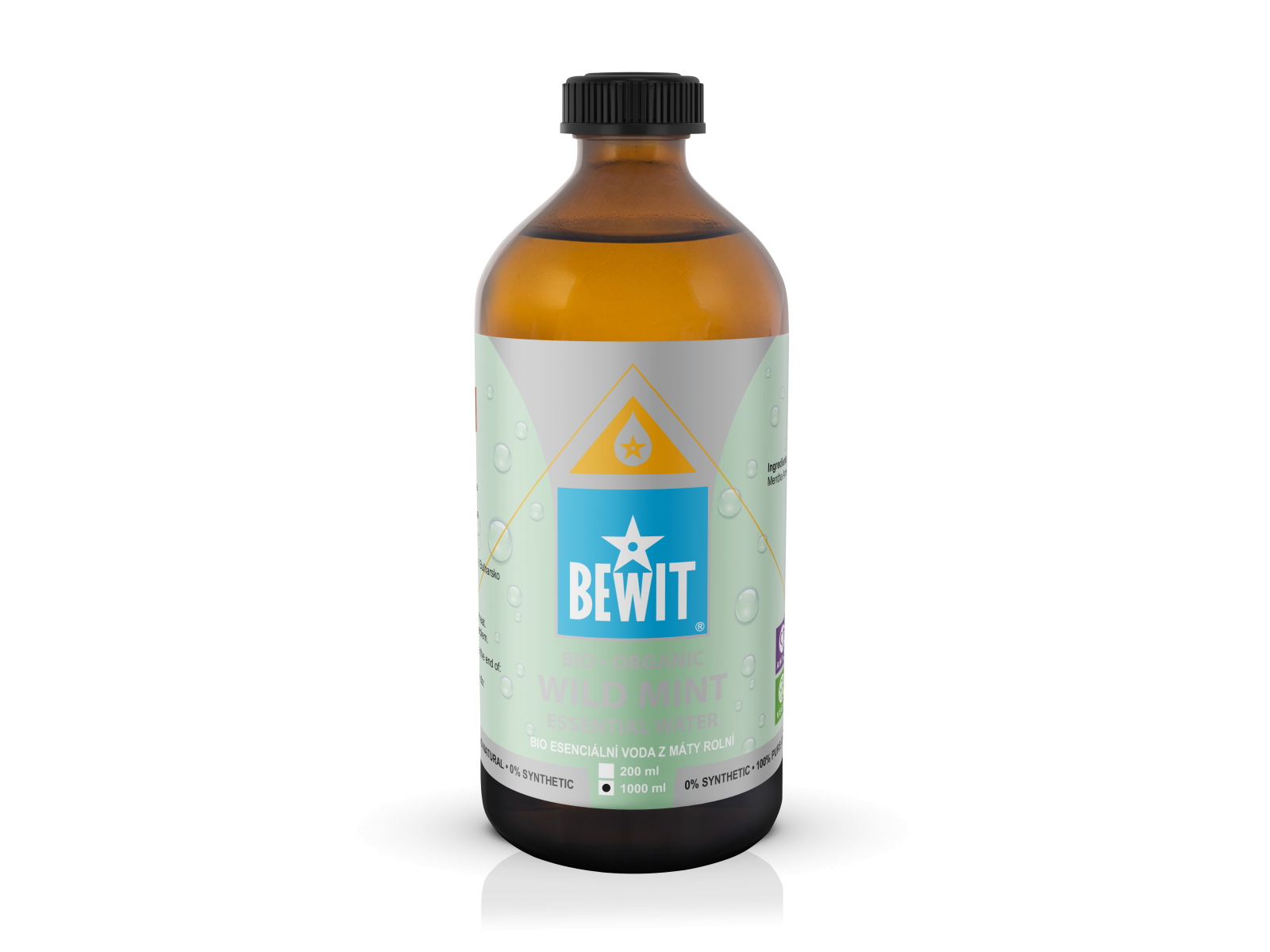 BEWIT Organic mint essential water - 100% NATURAL HYDROLYTE - 3