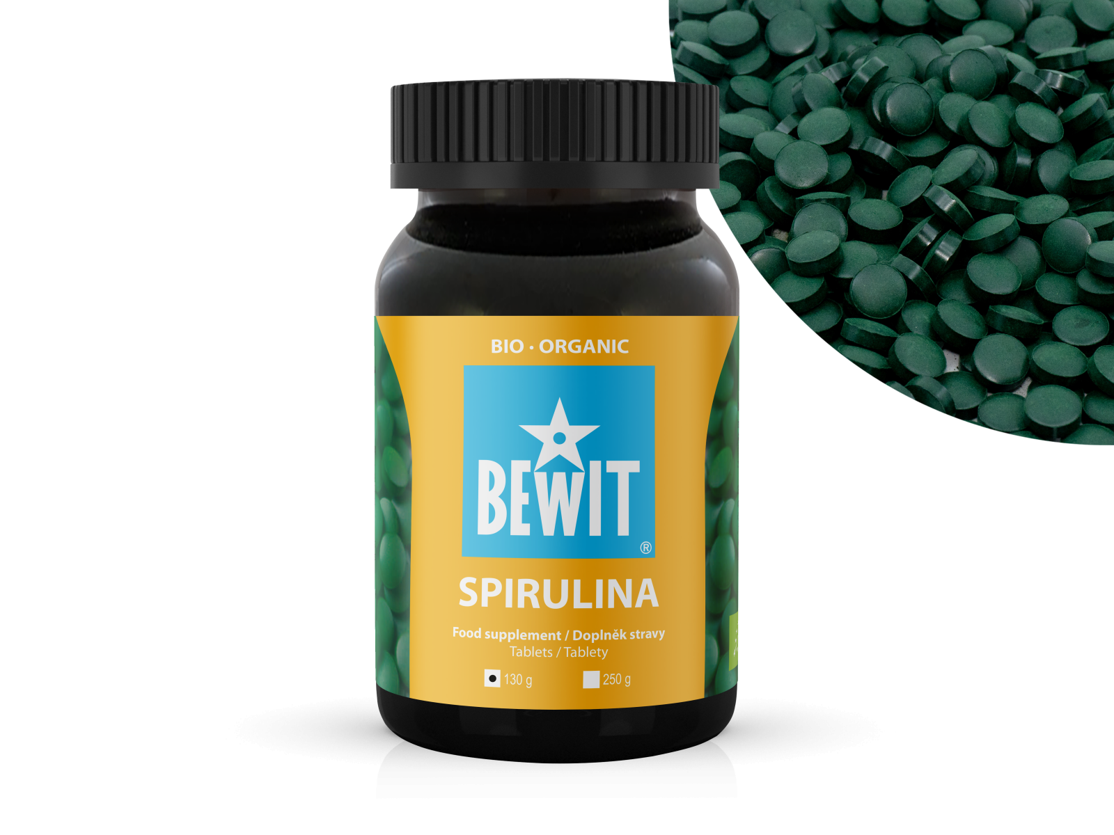 BEWIT Spirulina BIO, tablety - Doplněk stravy