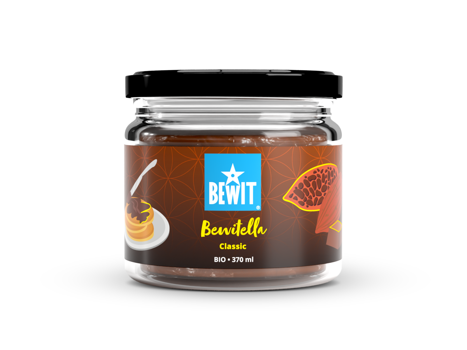BEWIT BEWITELLA Classic BIO - DELICIOUS CREAM / SPREAD MADE FROM COCOA BEANS AND OTHER SUPERFOODS - 1