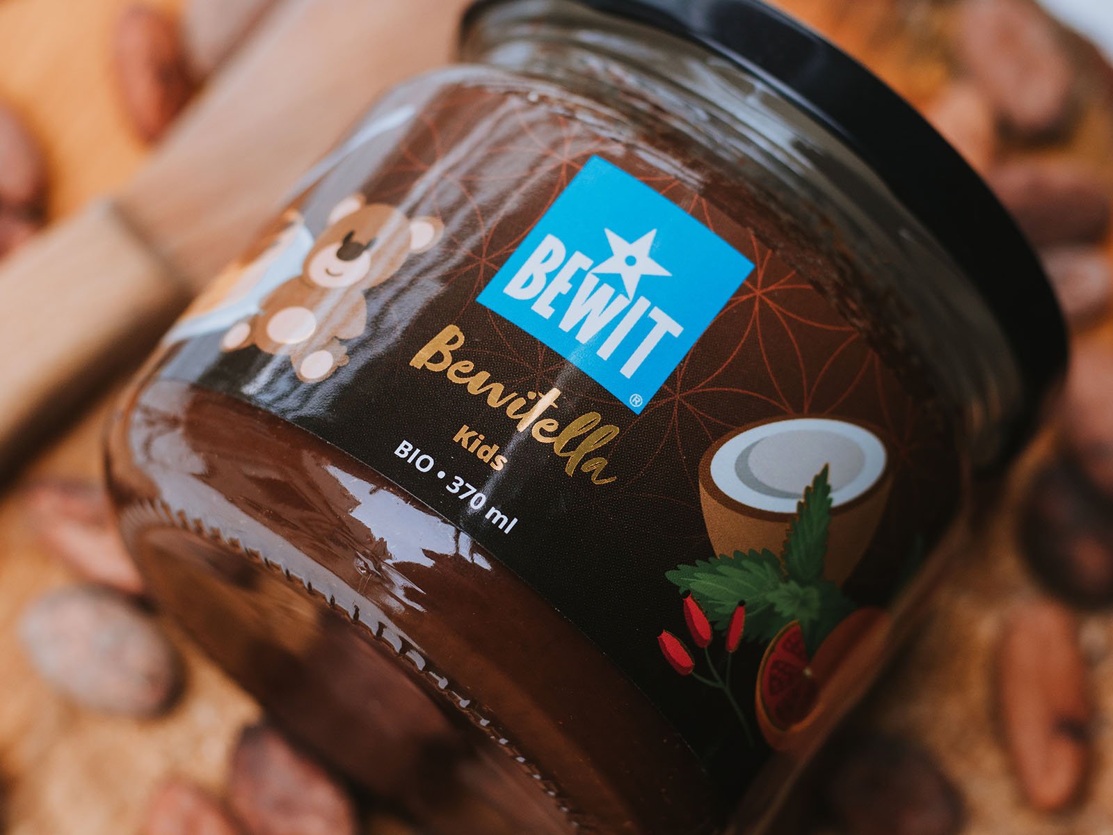 BEWIT Organic Bewitella KIDS - DELICIOUS CREAM / SPREAD FROM COCOA BEANS AND OTHER SUPERFOODS FOR CHILDREN - 5