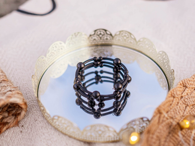 Brățară Shungit Shambala memory lustruită -  - 3