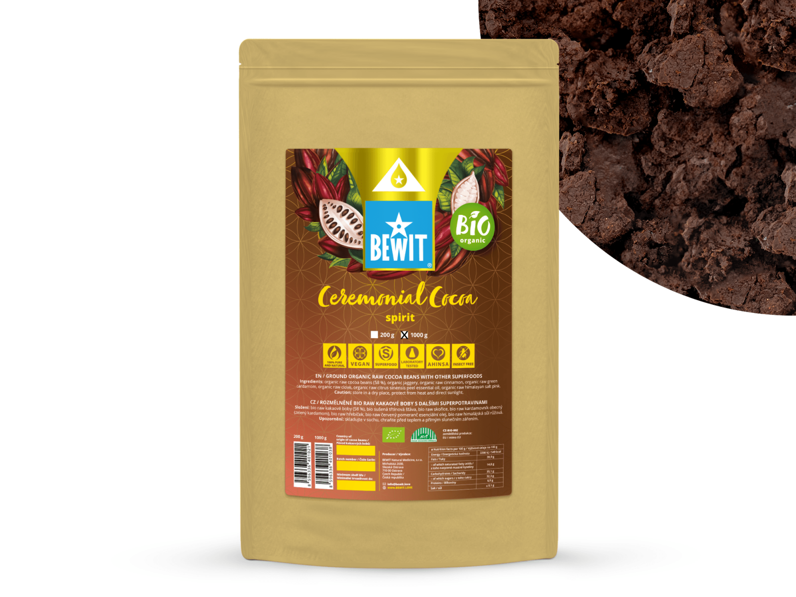 BEWIT Ceremonial Cocoa Spirit BIO - Organic coconut flesh extract. - 2