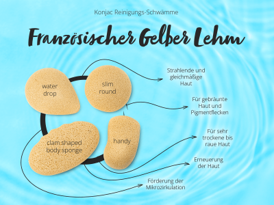 Konjac Schwamm französischer gelber Lehm - Kosmetisches Zubehör - 5