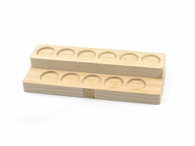 Koka statīvs, mazs pakāpienveida, 15 ml - Piederums - 2
