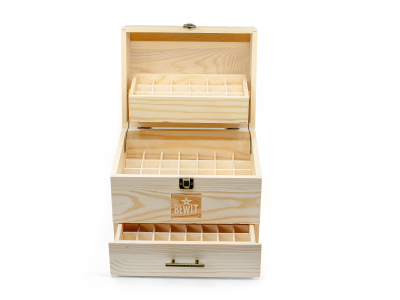 BEWIT Drewniane pudełko na maksymalnie 101 olejków eterycznych