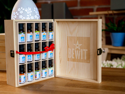 Caja de madera con 30 orificios para frascos de 5 y 15 ml - Suplemento - 4