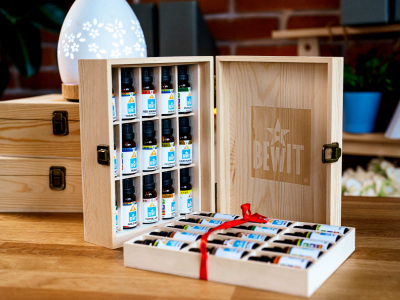 Caja de madera con 30 orificios para frascos de 5 y 15 ml - Suplemento - 5