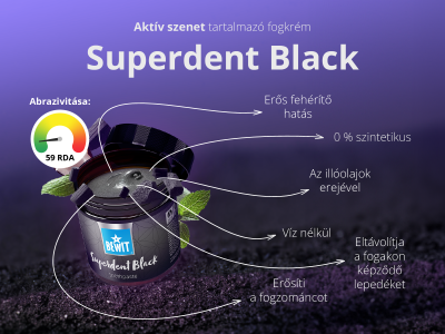 Superdent Black - Fogkrém aktív szén tartalommal - 5