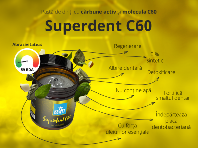 Superdent C60 - Pastă de dinți cu cărbune activ și moleculă C60 - 6