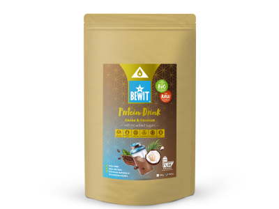 BEWIT Proteinový nápoj, kakao s kokosem, se stévií, BIO