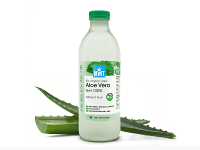 BEWIT Aloe Vera gel cu lămâie fără pulpă, BIO RAW