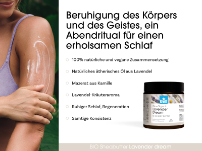Shea-Körperbutter mit Lavendel und Kamille Lavender Dream BIO - Holistische Kosmetik - 3