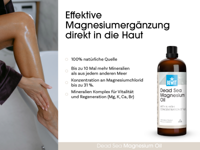 Magnesiumöl aus dem Toten Meer mit hoher Konzentration an MgCl2 - Holistische Kosmetik - 5