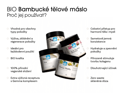 Bambucké tělové máslo Pure BIO - Holistická kosmetika - 4