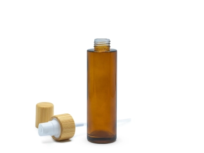 Drewniana nakrętka z białym rozpylaczem do butelki 120ml -  - 3