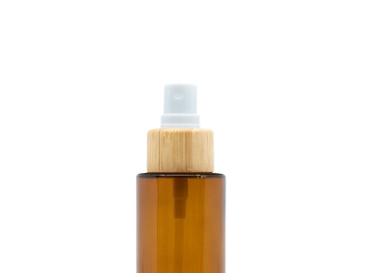 Drewniana nakrętka z białym rozpylaczem do butelki 120ml -  - 2