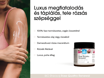 Rózsás shea testvaj Quattro Rose Renewal BIO - Holisztikus kozmetikumok - 5