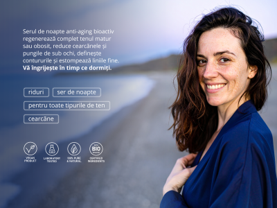 Ser bioactiv anti-aging împotriva ridurilor - Luminéa Revive Night Ritual BIO - Cosmetice holistice - 2