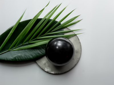 Shungite Bevelled Sphere, Polished -  - 5