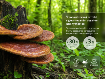 Reishi Premium, BIO (≥ 30 % betaglukánov) - Výživový doplnok. Duálny extrakt z plodníc reishi v BIO kvalite. - 5