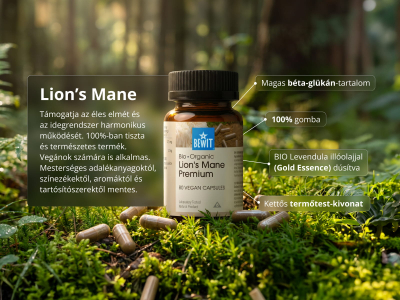 Lion´s Mane Premium, BIO ( ≥30 % bétaglükán) - Étrend-kiegészítő. Oroszlánsörény termőtestek kettős kivonata BIO minőségben. - 4