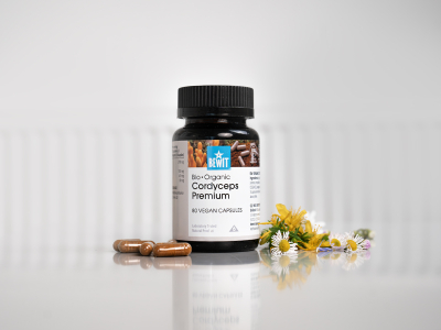Cordyceps Premium, BIO (≥30% betaglukanů) - Doplněk stravy. Duální extrakt z mycelia housenice čínské v BIO kvalitě. - 9