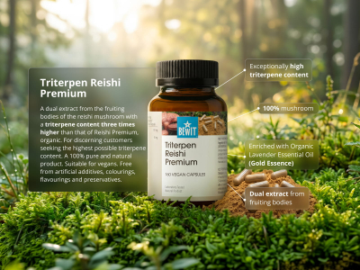 Reishi Triterpene Premium (≥ 10% triterpenoids) - Food supplement, dual extract from fruiting bodies - 3