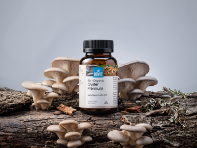 Oyster Premium, BIO (≥ 35 % betaglukánov) - Výživový doplnok. Duálny extrakt z plodníc oyster v BIO kvalite - 6