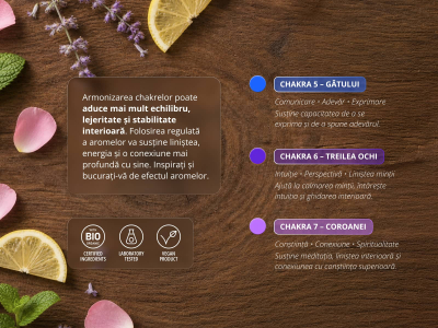 Chakra 6, ulei esențial - Amestec de uleiuri esențiale CTEO®, 100 % pur și natural - 5