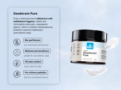 Přírodní deodorant Pure - Tuhý krémový deodorant s CTEO® esenciálními oleji - 2