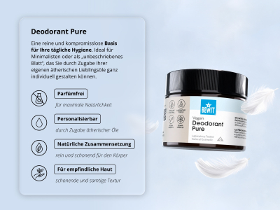 Natürliches Deodorant Pure - Festes Deocreme mit CTEO® ätherischen Ölen - 2