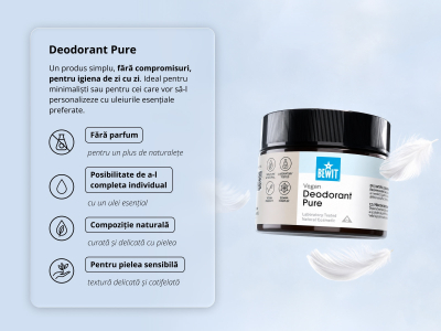 Deodorant natural Pure - Deodorant solid cremos cu uleiuri esențiale CTEO® - 2