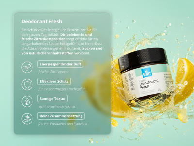 Natürliches Deodorant Fresh - Festes Deocreme mit CTEO® ätherischen Ölen - 2