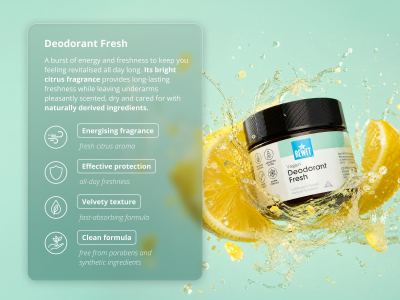 Natural Deodorant Fresh - Solid cream deodorant with CTEO® essential oils - 2