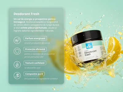Deodorant natural Fresh - Deodorant solid cremos cu uleiuri esențiale CTEO® - 2