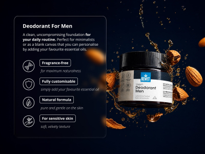 Natural Deodorant For Men - Solid cream deodorant with CTEO® essential oils - 2