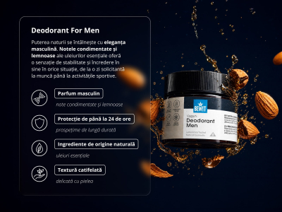 Deodorant natural For Men - Deodorant solid cremos cu uleiuri esențiale CTEO® - 2