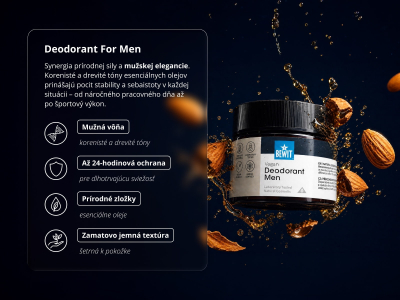 Prírodný dezodorant For Men - Tuhý krémový deodorant s CTEO® esenciálními oleji - 2