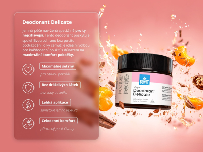 Přírodní deodorant Delicate - Tuhý krémový deodorant s CTEO® esenciálními oleji - 2
