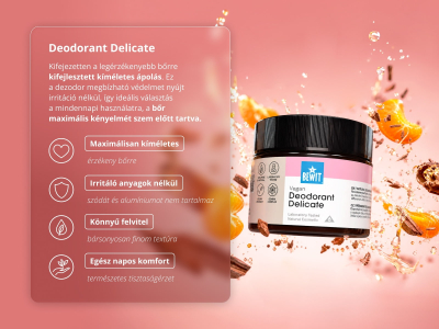 Delicate természetes dezodor - Szilárd krémdezodor CTEO® illóolajokkal - 2
