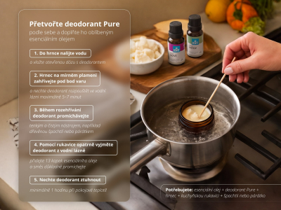 Přírodní deodorant Pure - Tuhý krémový deodorant s CTEO® esenciálními oleji - 5