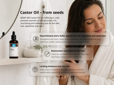 Castor oil from seeds - 100% natural cosmetic oil - 5