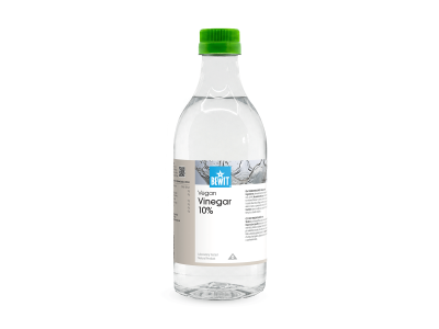 Vinagre de fermentación de aguardiente blanco 10%.