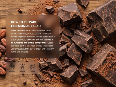 Ceremonial Cacao Premium, BIO RAW - Superfood - 4