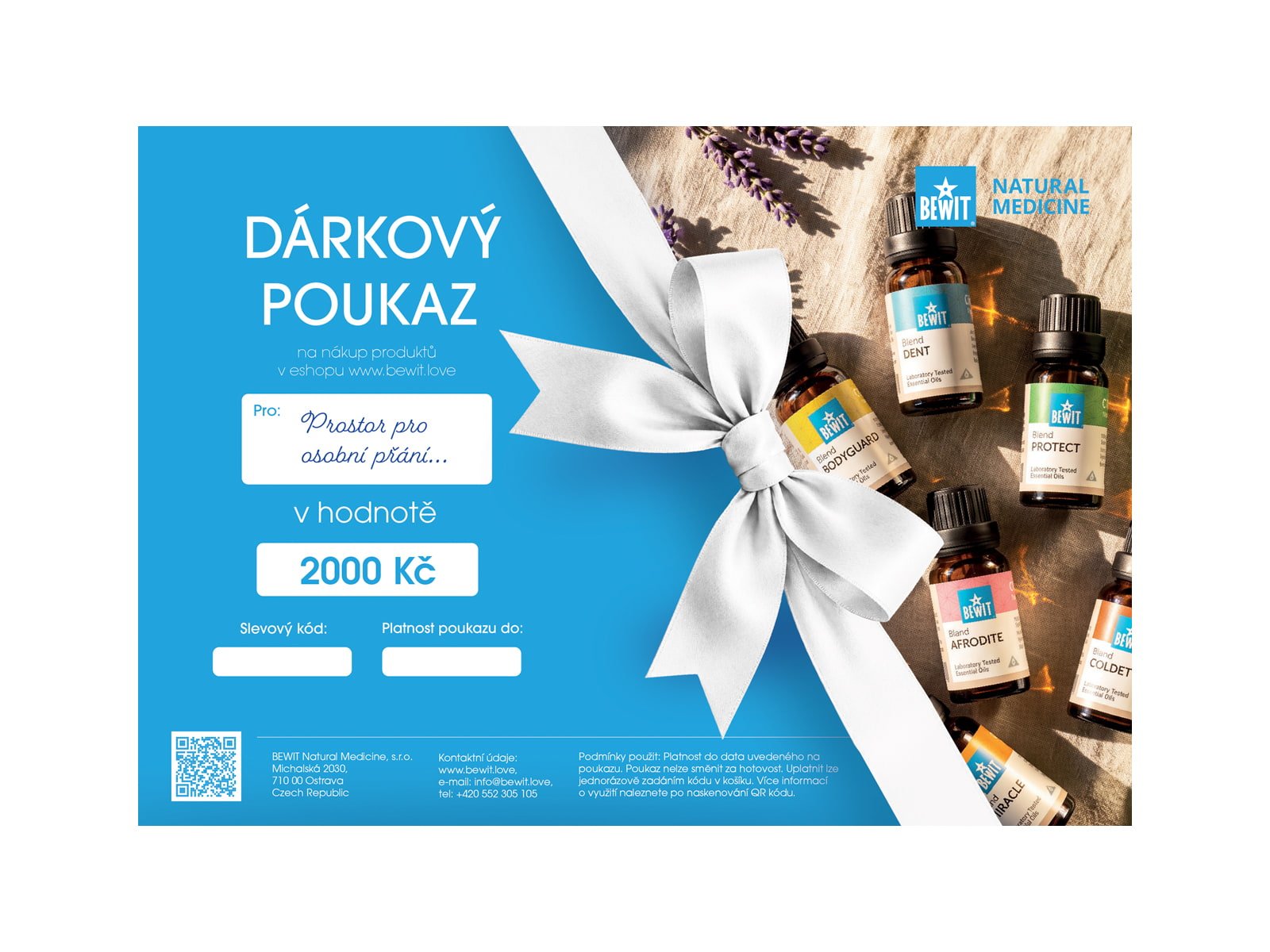 Elektronický dárkový poukaz BEWIT - 2000 Kč