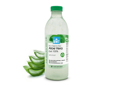 BEWIT Aloe Vera Gel mit Fruchtfleisch, BIO RAW